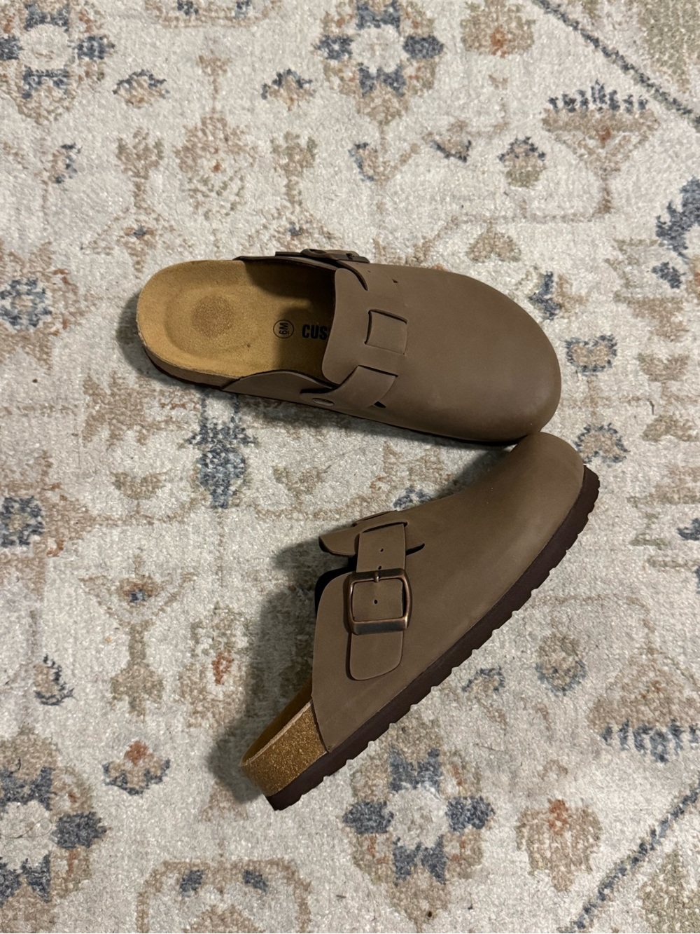 Classic Brown Slip-On Clog with Buckle
